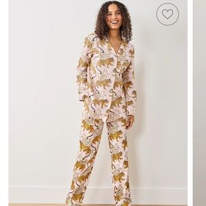 Printfresh Bagheera Pink and Green Leopard Print PJ set